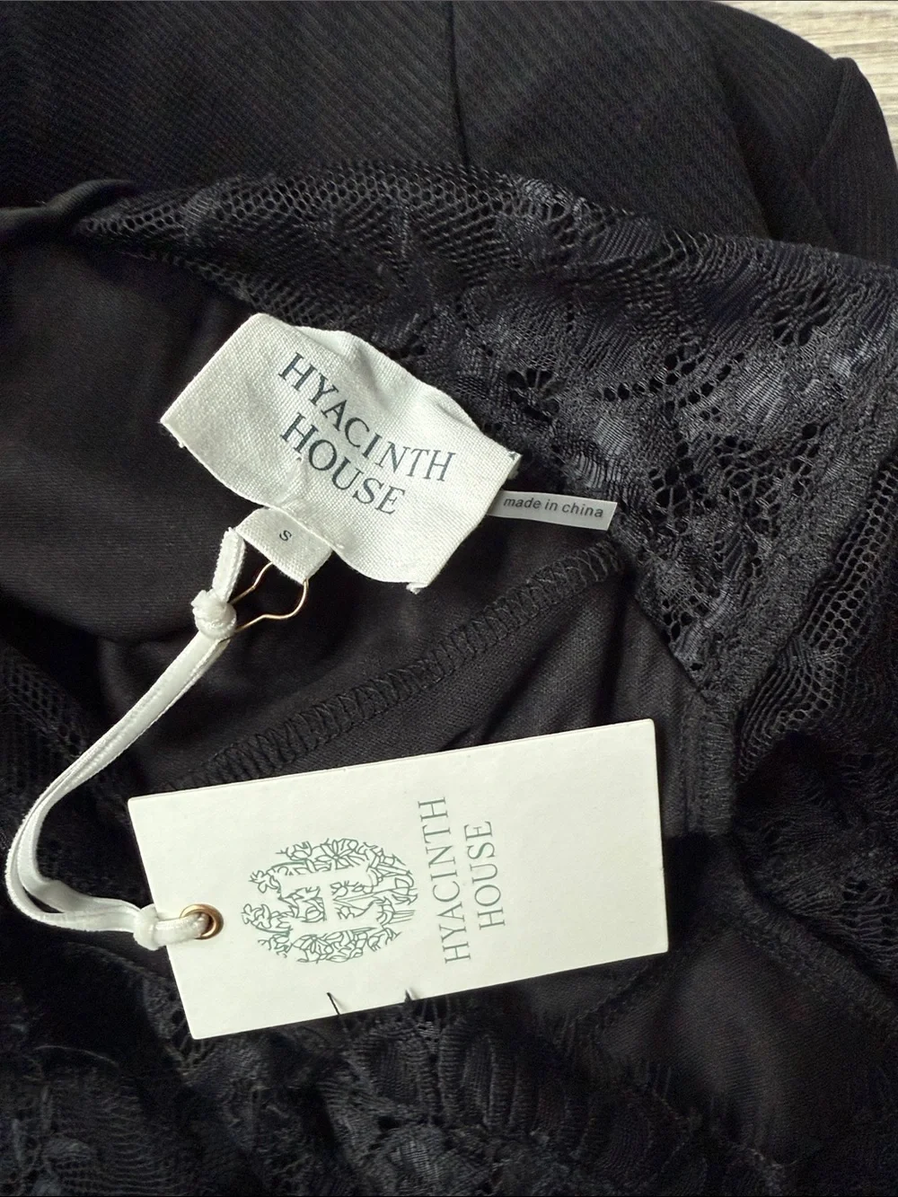 NEW Tuckernuck Hyacinth House Black Lace Agatha Midi Dress Small